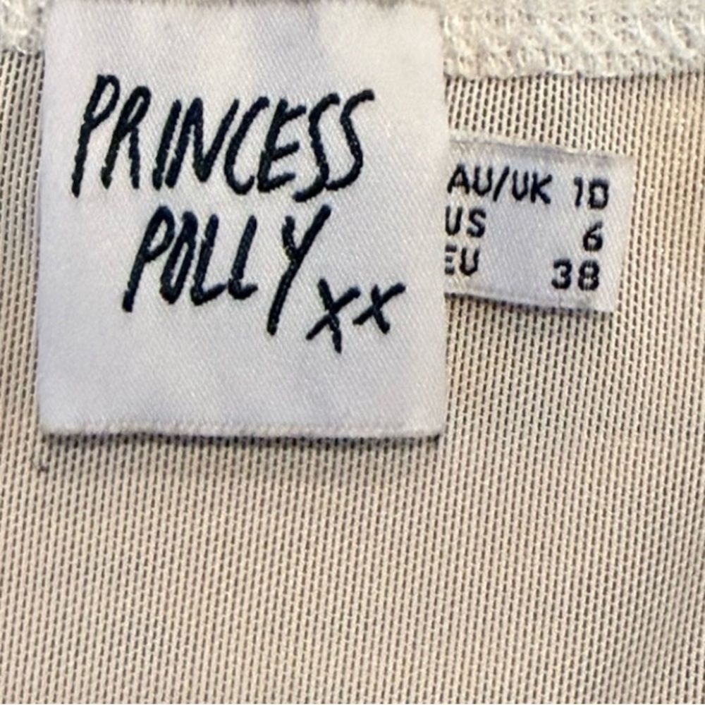 Princess Polly White Crop Top Bustier Corset Cutout Going Out Size 6 - Picture 5 of 5